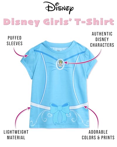 Image of Disney Cinderella Ariel Rapunzel Toddlers & Girls Short Sleeve Graphic Tees