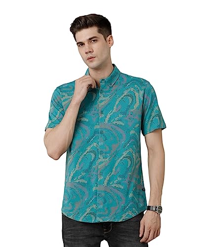 Image of VOI Jeans Men's Teal Slim Fit Shirt