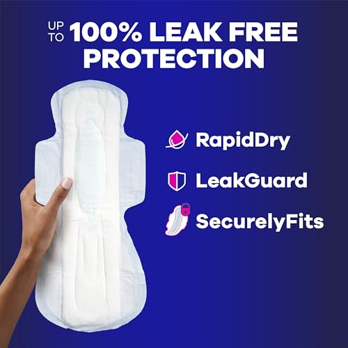 Always Maxi Overnight Extra Heavy Flow with Wings, Unscented Pads 20 Count