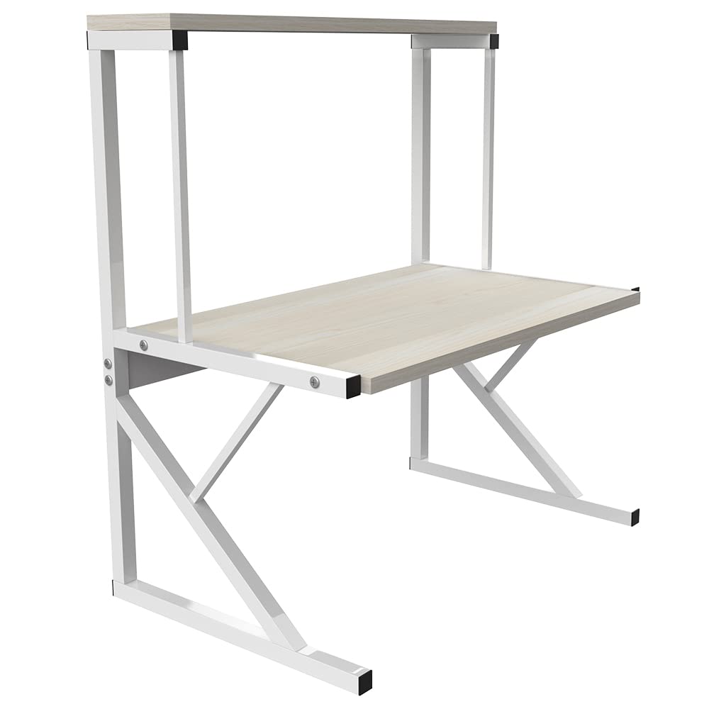 Support Extensible en Métal, Étagère stable pour four à micro-ondes support d'étagère pour four à micro-ondes à hauteur réglable avec 3 crochets suspendus Organisateur de rangement de cuisine 25 kg