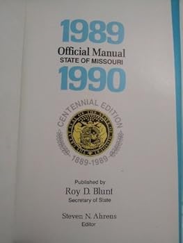 Hardcover Official Manual, State of Missouri, 1989-1990 Book