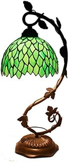 Tiffany Lamp Stained Glass Table Lamps Green Wisteria Style Coffee Table Reading Light W8H21 Inch For Living Room Bedroom Antique Dresser Bookcase Desk Beside S523 WERFACTORY
