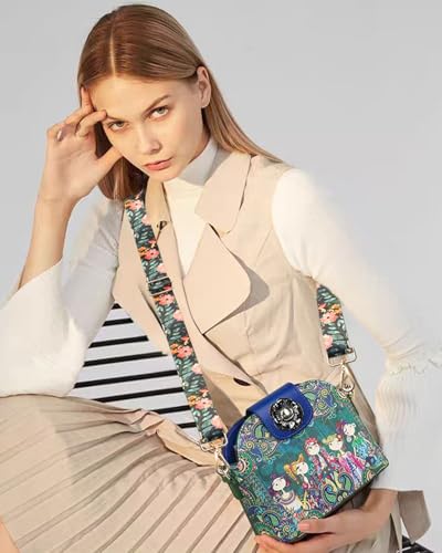 Image of Embroidered Purse Straps Replacement Crossbody Wide Adjustable Bag Straps