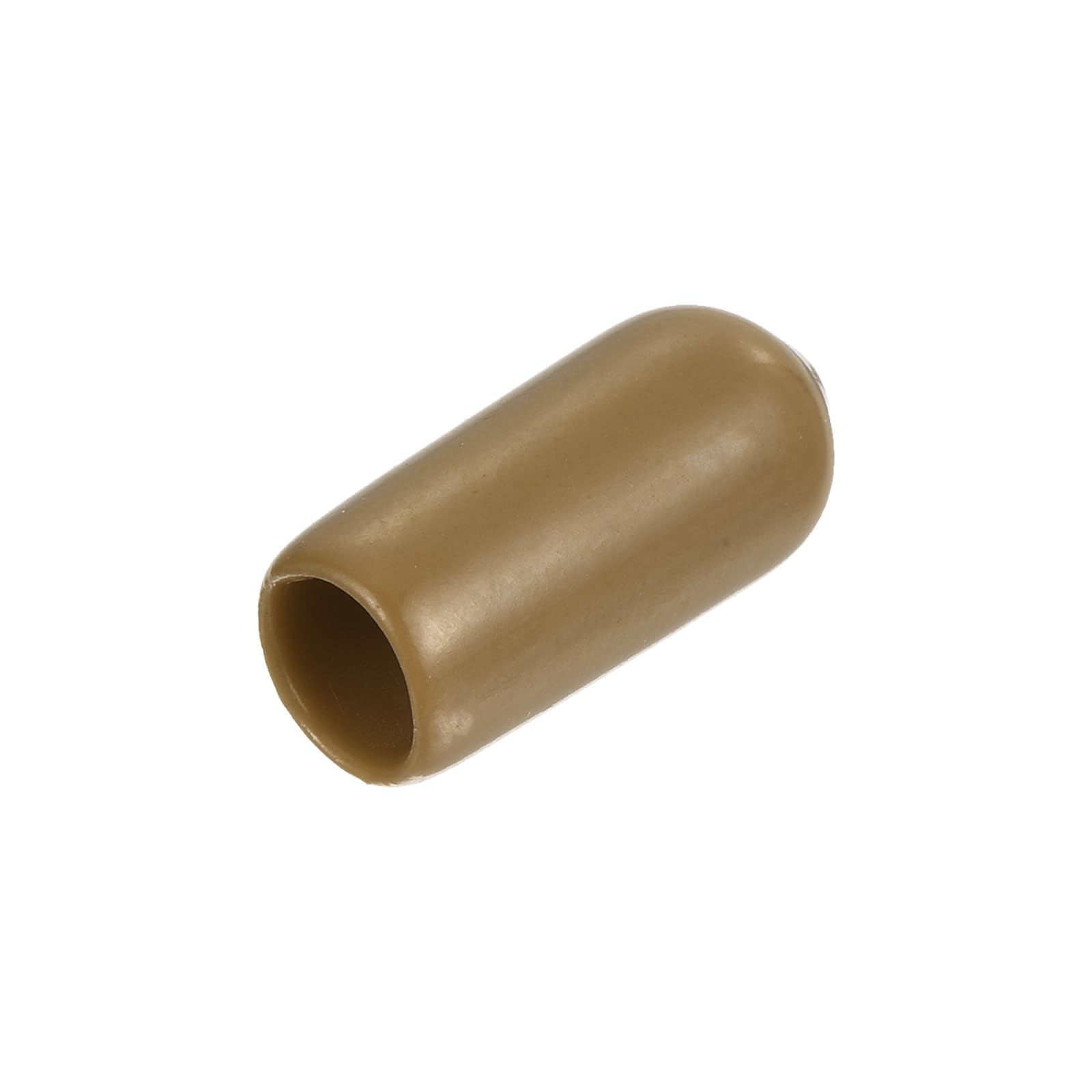 uxcell 20pcs Rubber End Caps 6mm(1/4") ID Vinyl PVC Round Tube Bolt Cap Cover Screw Thread Protectors Light Brown