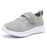 Rechtmien Toddler Shoes Boys Girls Lightweight Soft Sneakers Slip On Walking Running Shoes Breathable Mesh Tennis Barefoot Grey 10 Toddler