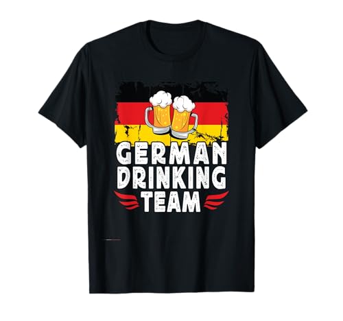 German Drinking Team Funny Beer Lovers Germany Flag Maglietta