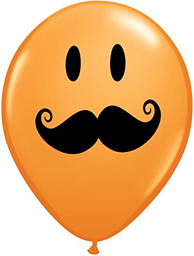 Pioneer Balloon Company 60044 Smile Face Mustache, 11", Assorted #TOP4