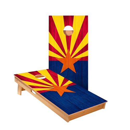 Skip's Garage Arizona Flag Cornhole Boards - Includes (2) Boards (Resin Bags) + NO Additional Accessories