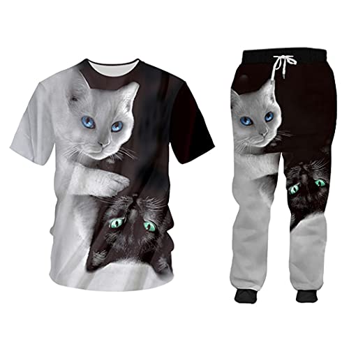 Ensemble à capuche chat noir blanc pour vos moments cocooning - 5