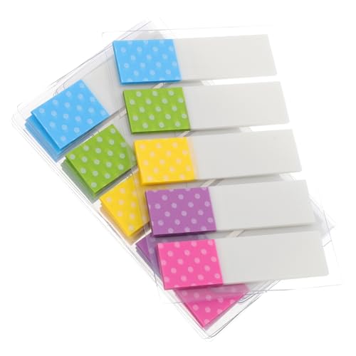 Pestañas de índice transparentes con diseño de puntos POPETPOP para organizar libros