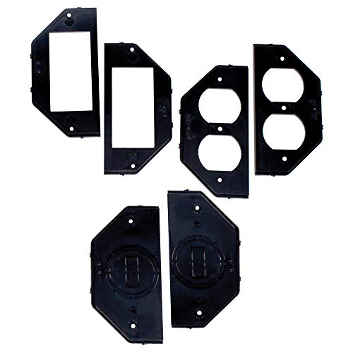 Intermatic Wp217 Specialty Wall Plate, Double Gang Toggle & Round Gfci Flexi Guard Insert - Black #TOP1