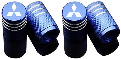 Car Tire Air Valve Caps- Auto Wheel Tyre Dust Stems Cover with Logo Emblem Waterproof Dust-Proof Universal fit for Cars, SUV, Truck, Motorcycles 4 Pieces