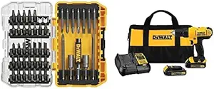 DEWALT DCD771C2 20V MAX Lithium-Ion Compact Drill/Driver Kit with DW2166 45-Piece Screwdriving Set
