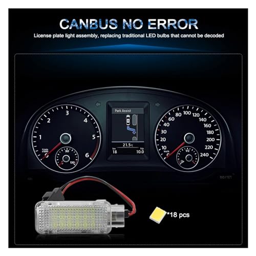 Luz de guantera LED sin errores Canbus para solucionar fallos en VW 2
