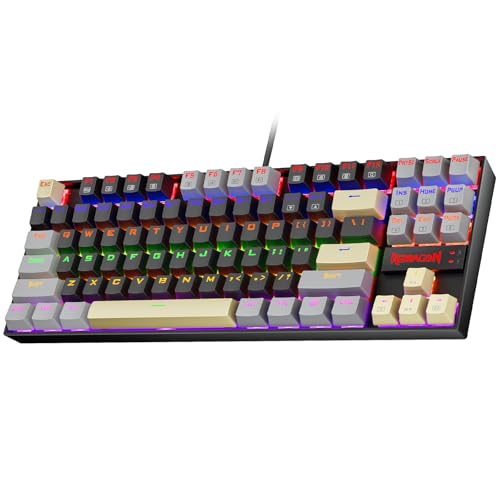 Redragon K552 Mechanical Gaming Keyboard, 87-Key Compact, LED Gaming...