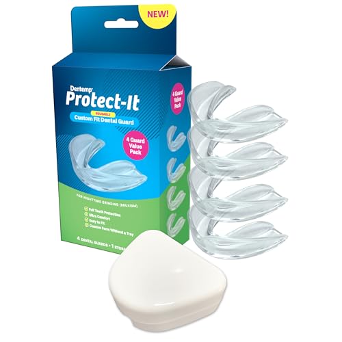 Image of Dentemp Protect-It Custom Fit Mouth Guard 4 Pack for Teeth Grinding at Night - Night Guards for Sleep