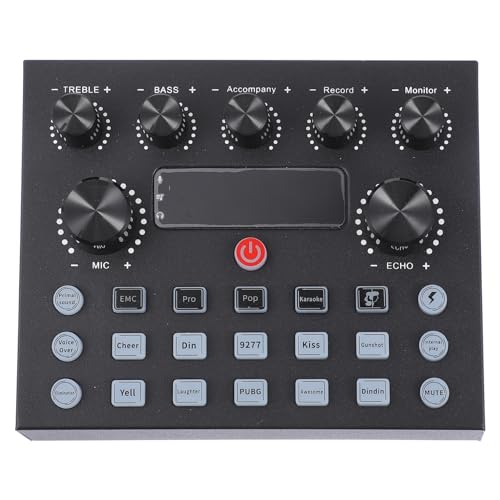 ERINGOGO Live Sound Card External Sound Card for Mixer Music Mixer Voice Changer Lights