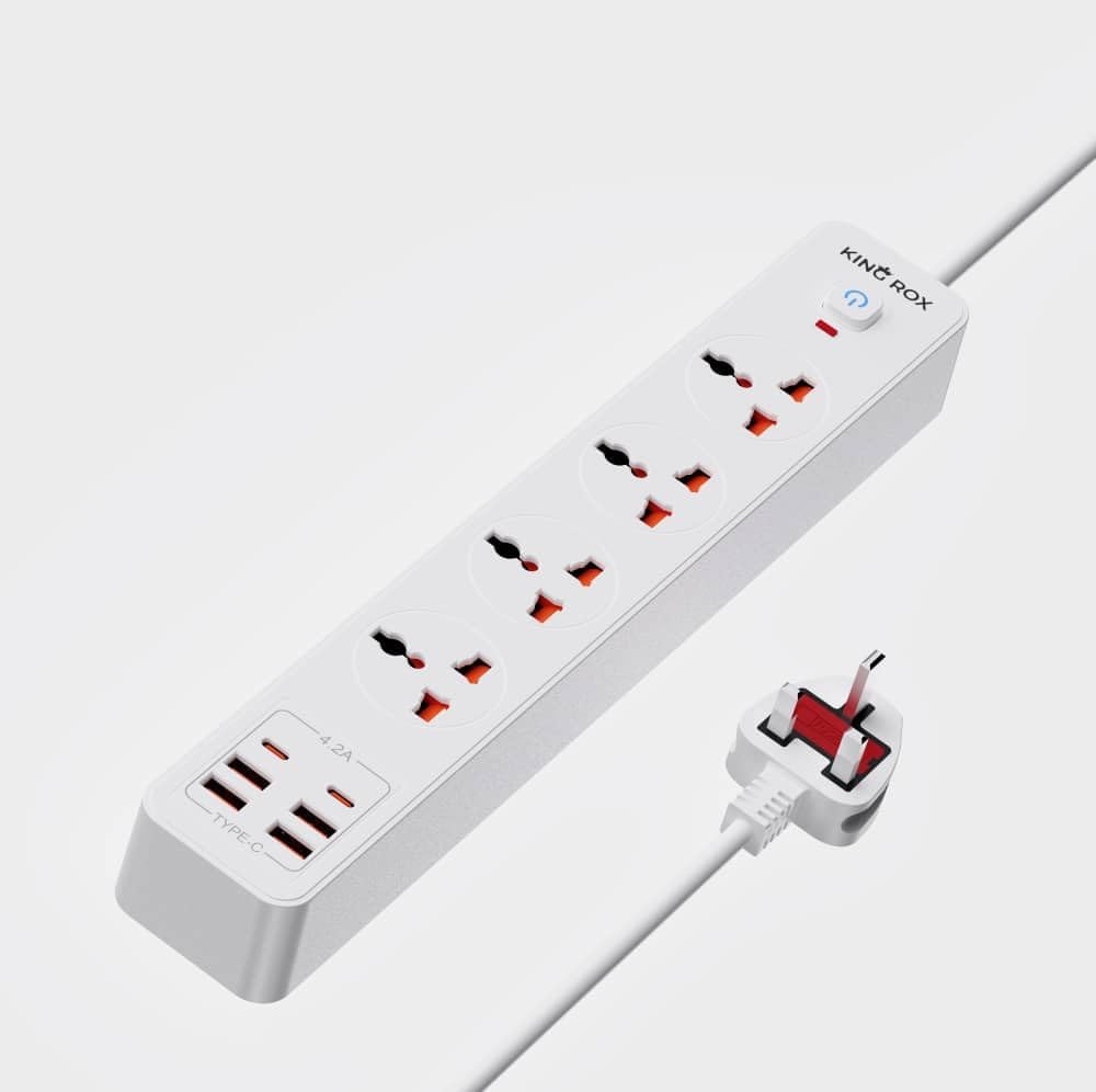 6-in-1 Power Strip Surge Protector with 4 AC Sockets, 2 USB-C PD & 4 USB-A Ports, All-in-One Charging Solution, 2M Extension Cord, Overload Protection, 3500W, 16A for Home & Office Use 6-in-1 Power Strip Surge Protector with 4 AC Sockets, 2 USB-C PD & 4 USB-A Ports, All-in-One Charging Solution, 2M Extension Cord, Overload Protection, 3500W, 16A for Home & Office Use