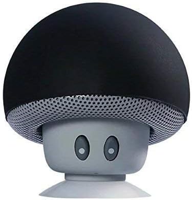 Hipipooo Portable Bluetooth Speaker,Mushroom Speaker,Bluetooth V2.1 With Suction Cup,Compatible With iPad, iPhone, Android Phones,Laptop(Black)