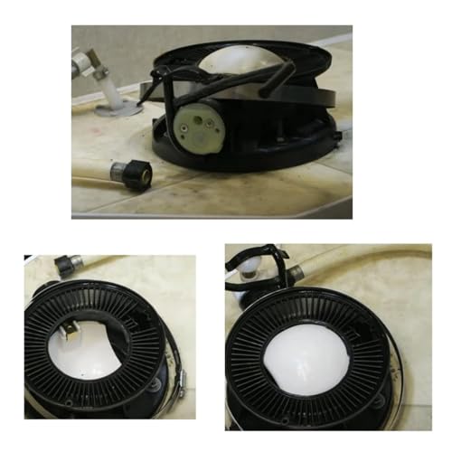 Luocute 385318162 WC-Spülkugel-Schaft-Kit für Wohnmobile, Spülkugel- und Schaft-Kit für Marine-Spültoiletten, Pedal-Spültoiletten, Boot-Wohnmobil, Spülkugel- und