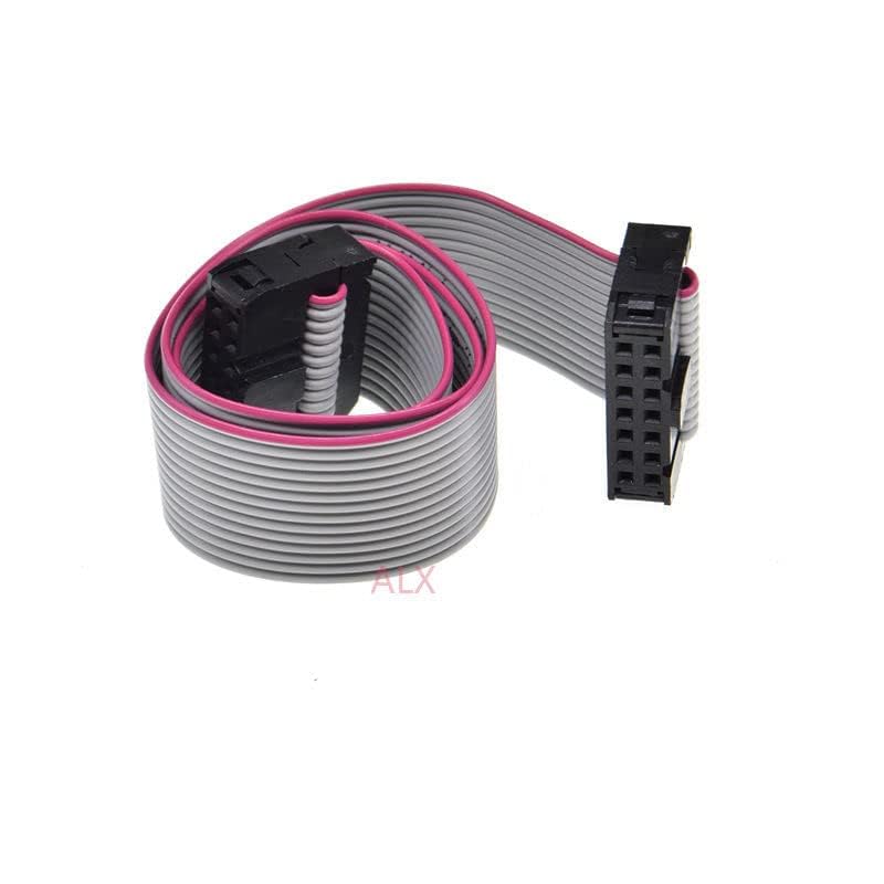 5PCS FC-14p 30CM 2.54MM Pitch JTAG AVR ISP Download Cable 14P Wire 14PIN Gray Flat Ribbon Data Cable for DC3 IDC Box Header