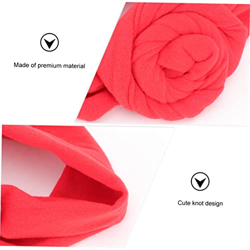 Milisten Red Bowknot Headband for Soft Cotton Hair Hoop with Knot Elastic Hair Accessories for Parties Birthdays Daily Wear Photo Props2