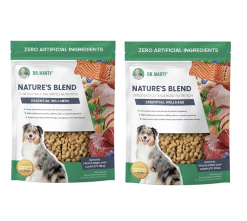 Dr. Marty Nature's Blend Essential Wellness Freeze Dried Raw Dog Food 16 oz (2 Pack)