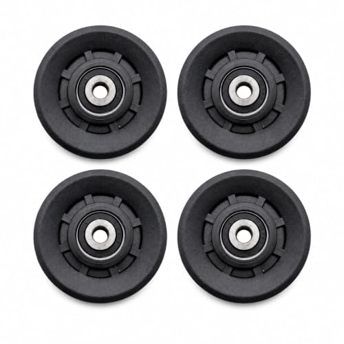 Image of B Fit ABS Plastic Gym Pulley with inbuilt Bearing and Bush- Heavy Duty Wheel Cable Gym Fitness Equipment Replacement 4 Pcs (90 MM-4 Pcs) | Gym Machine Attachment