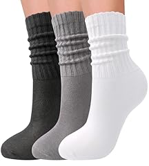 3 Pairs-white/Black/Dark Grey