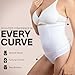 ShaperQueen102 Thong Tummy Control Shapewear for Women Seamless Body Shaper Compression High-Waisted Shaping Thong Underwear Panty (M, White)