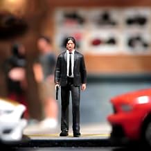 1/43 Scale Action Figure Model Handsome Man and Black Suit Hand Painted Miniature Figure