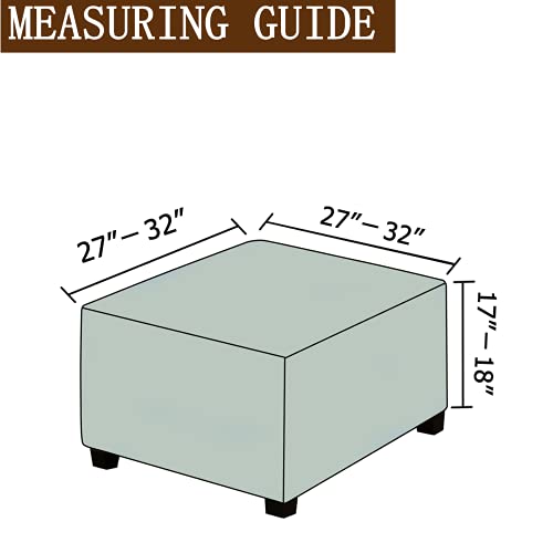 N Soft Velvet Plush Stretch Ottoman Slipcover High Stretch Velvet Foot Stool Protector Covers For Living Room With Elastic Bottom For Footrest Ottoman (Brown) #TOP5