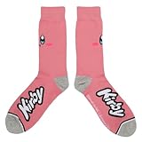 Bioworld Kirby Big Face Pink Knit Casual Crew Socks