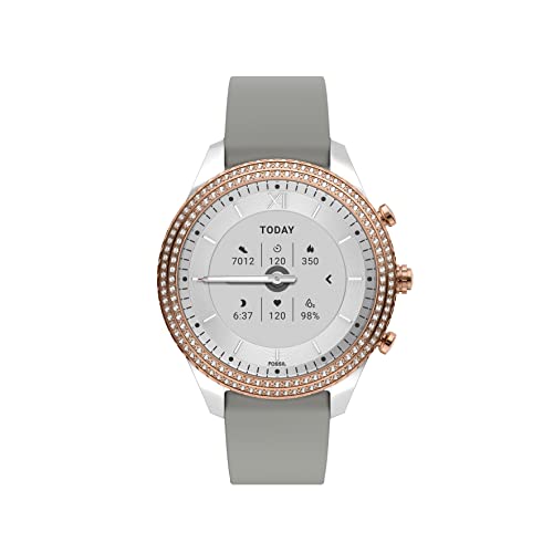 Fossil Stella Gen 6 Hybrid 40Mm Stainless Steel And Silicone Smart Watch, Color: Rose Gold/Gray (Model: Ftw7065) #TOP7