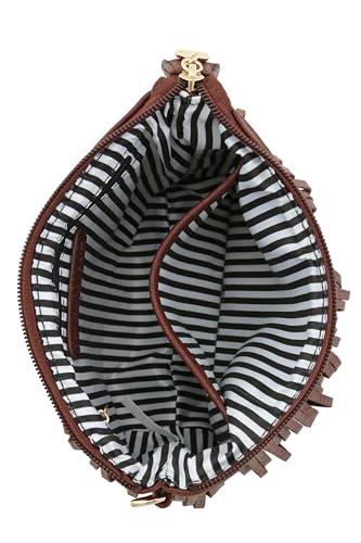Image of FashionPuzzle Small Fringe Crossbody Bag with Wrist Strap