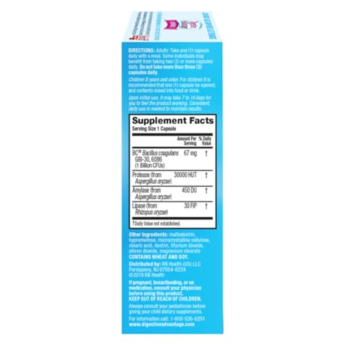 Image of Digestive Advantage Intensive Bowel Support Probiotic Defends Against Gas & Bloating, 32 Count Capsules