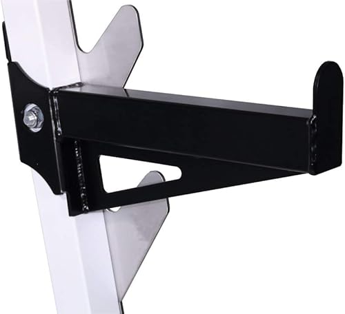 Miniatura 5 de DF4400 - Estante para sentadillas resistente de Deltech Fitness, capacidad de peso de 750 libras, soporte de dientes de sierra cromado y soportes de