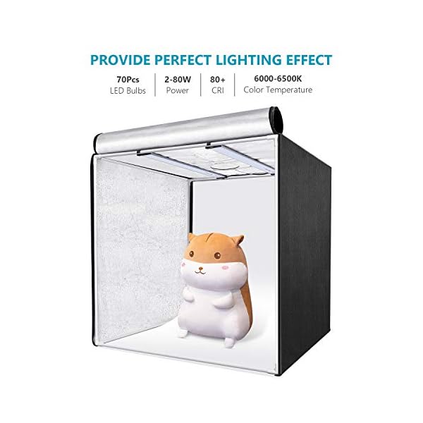 Neewer Professionelle Foto Lichtbox Set 32x32 Zoll einstellbare Helligkeit Studio Fotografie Beleuchtung Aufnahme Zelt… – Bild 5