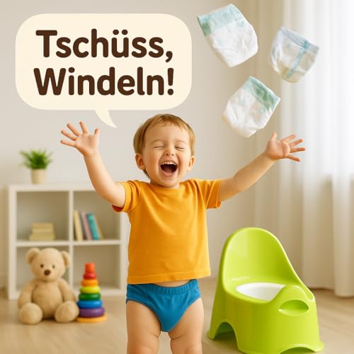 MARKETIFAR Töpfchentraining Kalender - Töpfchen Buch für Kinder mit Stickern, Krone und Diploma - Belohnungstafel für das Töpfchen Training - Ideal zum trocken werden!