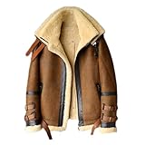 Kelsiop Herren-Lammfelljacke, Aus Australischer Importierter Wolle, Kurze Lederjacke,...