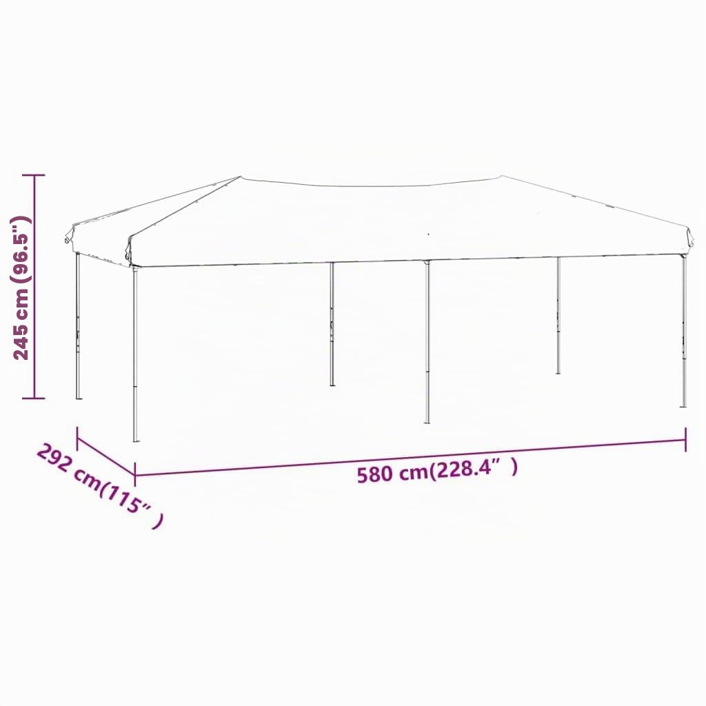 vidaXL Tente de réception Pliable Blanc 3x6 m