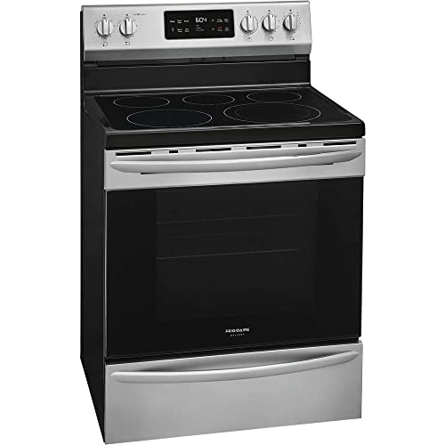 Frigidaire Gcre3038Af 30" Gallery Series Stainless Steel Freestanding Electric Range With 5.4 Cu. Ft. Capacity 5 Elements Steam Clean Quick Bake Convection And Quick Boil Element #TOP6
