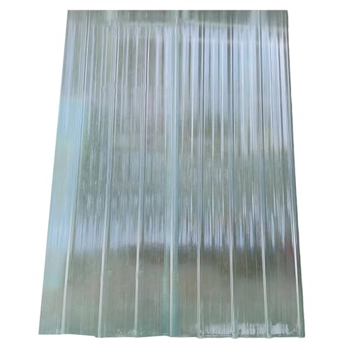 Planchas Transparentes Tejados, Hojas de Techo Corrugado, Placa Ondulada para Exteriores, Placa de Iluminación Natural, Chapa de Techo, Aislamiento Térmico(0.9x1.50m-1.0mm)