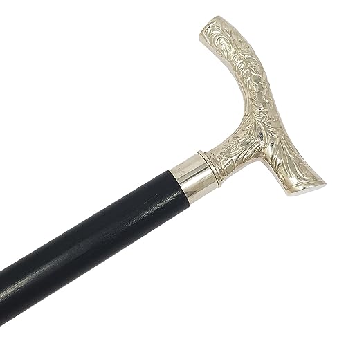 Rosewood and Brass Derby Handle Walking Cane