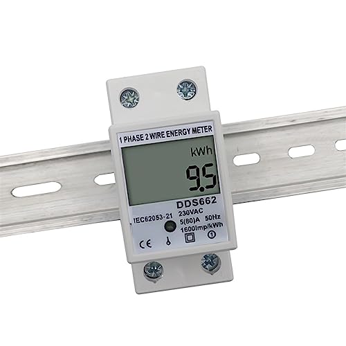 Compteur électrique KWh monophasé 230V avec écran LCD rétroéclairé