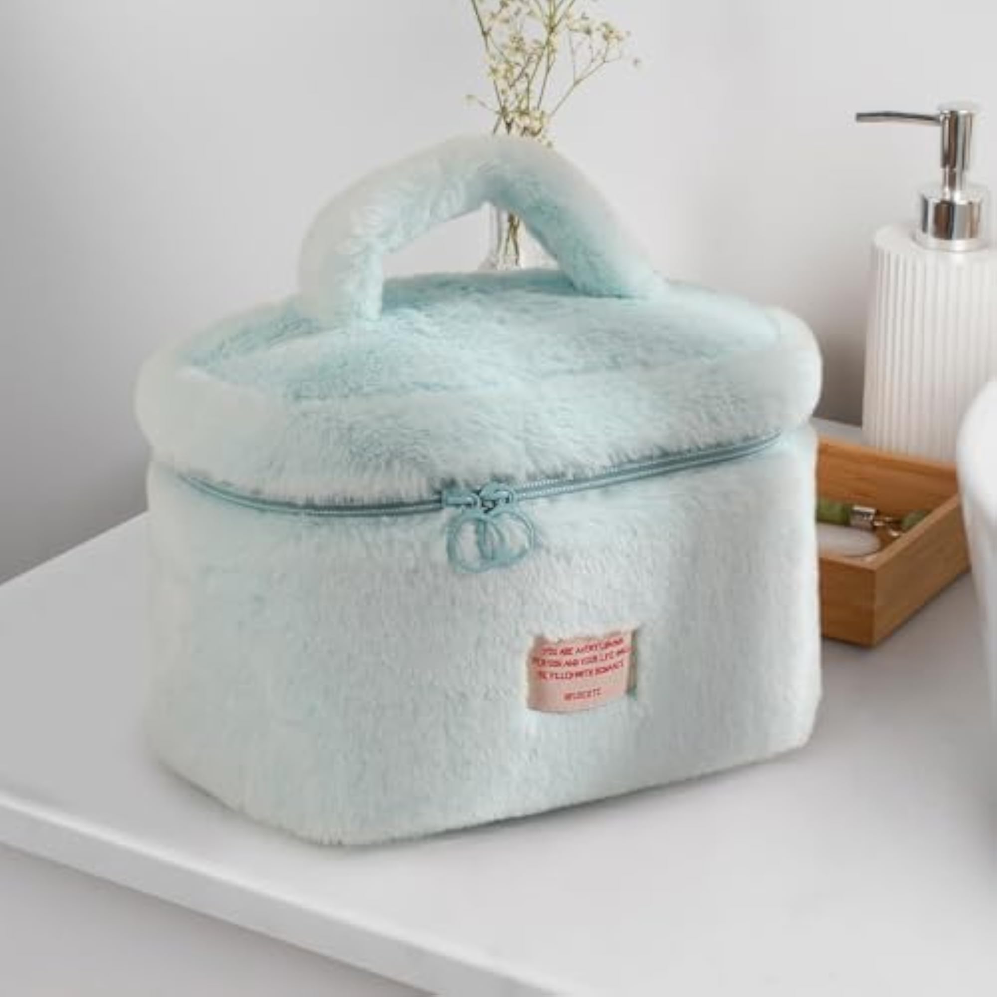 Cute Plush Makeup Bag for Organising Essentials