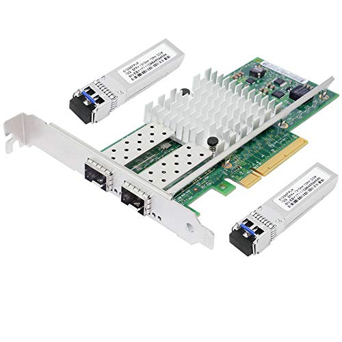 Jeirdus 10G PCIe X520-DA2 NIC with 2 SFP+ LR modules