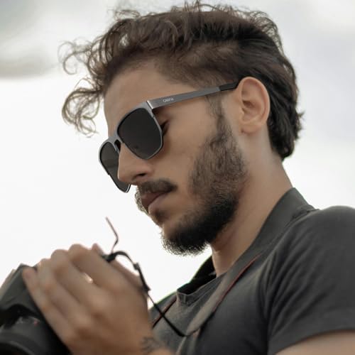 CARFIA Square Driving Polarized Sunglasses for Men Spring Hinge Eyewear CA52272