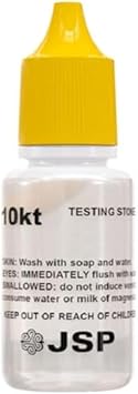 Waytest Gold Testing Jewelry 10K Testing Solution with Scrap Testing Stone Made in USA