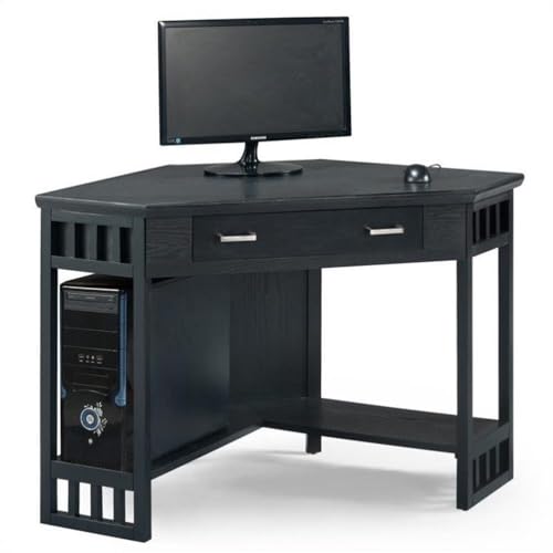 Image of Leick Home Reid Corner Desk, 48 inch, Black